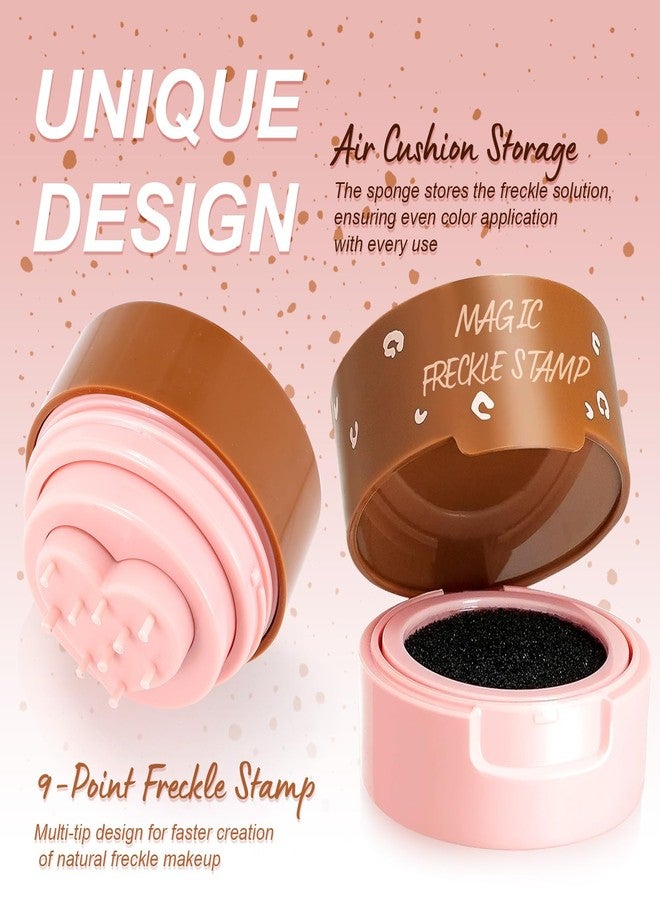 DAGEDA Liquid Freckle Stamp, Brown Freckle Stamp Pen Air Cushion, Quick-drying, Waterproof, Longlasting Natural Lifelike Freckles Makeup,Magic Fake Freckles for Freckles Makeup,02 Light - Image 4